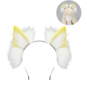 Serre-t&ecirc;te &Eacute;lastique Avec Oreilles De Loup R&eacute;aliste Bandeau Pliable Pour Femmes Adolescentes Filles Soir&eacute;es &Agrave; Th&egrave;me Tenue Quotidienne &Eacute;v&eacute;nement Anim&eacute; Cerceau D'oreille De Loup (dongguanshiyufenghanggzhongbiaoyouxiangongsi, neuf)