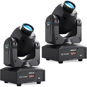 BETOPPER DJ Lyre Led Wash Jeu de Lumière Soirée Led Moving Head Lampe 10W Projecteur Dj Lamp Tête Mobile DMX 7 Gobo Spot Faisceau 9/11CH Éclairage de Scène Luminaire pour Fête Club Mariage Bar Noël 2P (BETOPPER Direct, neuf)