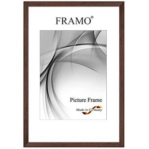 FRAMO Cadre photo étroits 18 x 27 cm en bois massif | Marron | Couleur/taille sélectionnable | Cadre pour affiches | Puzzles | Photos N°074 (Framecenter24_online, neuf)