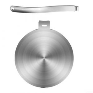 Plaque diffuseur de chaleur en acier inoxydable, diffuseur de chaleur en acier inoxydable, adaptateur de plaque à induction, pour plaques de cuisson à induction pour une cuisson uniforme (20 cm) (Livehomeshop, neuf)
