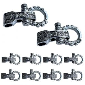 Tagtight 10Pcs Boucles Paracord en Alliage, Fermoirs Bracelet Paracorde Vis Goupille Manille Survie Bracelet Fermoirs en Métal, D'Ancrage Manilles Réglables, Boucles pour Bracelet Paracord Ceinture (guangshao liu, neuf)