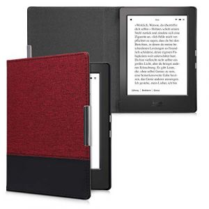 kwmobile &Eacute;tui liseuse Compatible avec Kobo Aura H2O Edition 1 - Housse avec Rabat magn&eacute;tique en Tissu Canevas pour liseuse (SX-Commerce, neuf)