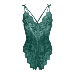 Générique Nuisette Noel Sexy Body Transparent Femme Body Habillé Femme Nuisette Sexy Femme Sensuelle Body String Femme Sexy éRotique Nuisette Grande Taille Vert, XXL (Zawalud, neuf)