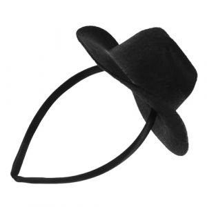 SMASOLO Serrage-T&ecirc;te Mini Chapeau Haut-de-Forme 135 CM Noir en Polyester L&eacute;ger pour Carnaval F&ecirc;te D&eacute;guisement et Anniversaire Accessoire Vintage Style Victorien et Bibi &Eacute;l&eacute;gant pour (SEASOON, neuf)