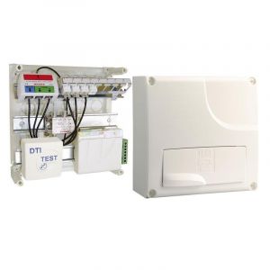 MICHAUD - Coffret de Communication Grade 1 &eacute;quip&eacute; d'une DTIo + DTI + 4 Prises RJ45 + repartiteur TV coaxial 250x250x118mm Delta Initial (Elec-destock, neuf)