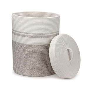 Panier a Linge Avec Couvercle，Panier à Linge Pliable Panier Rrangement Pnier Osier Corbeille a Linge Jouets Panier de Rangement(60L 37 x 52 cm) (occasiond, neuf)