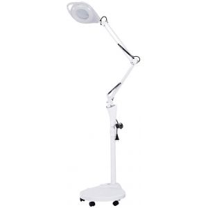 Lampe loupe sur pied, bras pivotant réglable, loupe 16x, lampe pour ski, beauté, manucure, tatouage, spa, avec support de sol roulant, vie intéressante (taiyuanshiyingzequgeaogaobaihuodian, neuf)