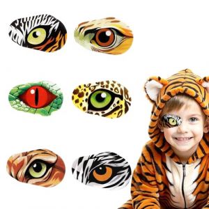 FOSDICK 12 Pcs Cache Oeil Enfant, Patchs pour les Yeux pour Enfants, Dessin Animé Amusant Cache Oeil Enfant, Non Tissés Jetables Eyepatch, Pansements Oculaires pour Enfants Souffrant D'amblyopie (FOSDICK, neuf)