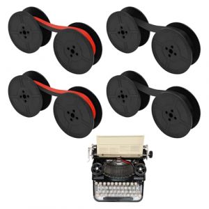 Ruban Machine a Ecrire, 4 Pièces Ruban Machine à écrire,Ruban de Machine à écrire en Nylon,Ruban Machine a Ecrire gr-4, Compatible avec les Modèles Classiques Typewriters, Noir & Rouge (AMAAL ABD LIMITED, neuf)