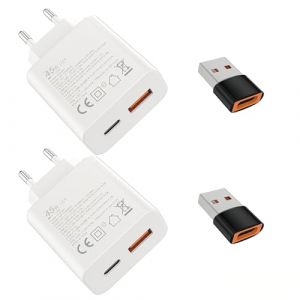45W Chargeur USB C 18W USB A Adaptateur,pour：Samsung Galaxy Ultra S25/S24/S23/S22/S21/S20/S20+/Note 20/10/9/8/A73/A53/A52/S10/S9,iPhone 1716 15/Pro/Pro Max/Plus,iPad,Moto,Google,Chargeur Rapide，Blanc (Samneer, neuf)