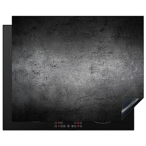 KitchenYeah&copy; Prot&egrave;ge Plaque Induction 65x52 cm Deco Cuisine Protection Pour Plan De Travail Cuisson Prot&eacute;g&eacute; B&eacute;ton - Gris - R&eacute;tro - Ciment - Texture (KitchenYeah, neuf)