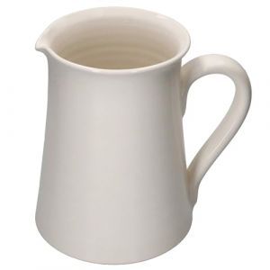 MamboCat Gloria Pichet Blanc Cr&egrave;me 1,6 L en C&eacute;ramique Italienne Avec Anse pour Jus, Th&eacute; Glac&eacute;, Eau, Lait, Vin | Bec Verseur Pratique | Carafe D&eacute;corative pour Salon (MamboCat, neuf)