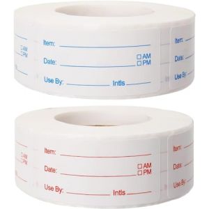 Etiquette Congelation, 2 Volumes, 1000 Feuilles &Eacute;tiquette Pour Bocaux Autocollantes Cuisine Confiture, Convient Aux Contenants Alimentaires, Facile &agrave; &Eacute;crire, Facile &agrave; Coller (SkyGad-EU, neuf)