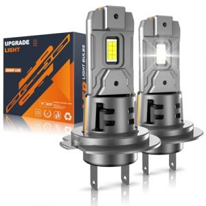 JOSHF H7 LED Ampoules, 26000LM 600% Brightness 6500K Blanc Froid Phares LED H7 Voiture, 1:1 Taille Halog&egrave;ne, Kit d'ampoules 12v pour Feux de Route ou Feux de Croisement, Plug and Play, 2 Pi&egrave;ces (JOSHF, neuf)