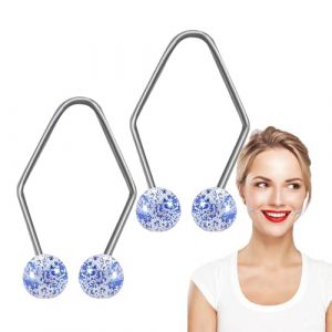 Appareil &agrave; fossettes &ndash; Lot de 2 appareils pour fossettes naturelles, appareil portable pour les fossettes | Appareil d'entra&icirc;nement pour fossettes | Outils de soins de la peau, appareil de soin du (jierone, neuf)