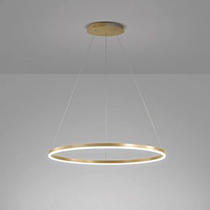ZXSRGDHX Anneau Unique LED Suspension Nordique Moderne Cercle Lustre R&eacute;glable Lampes Suspendues pour Salon &Icirc;lot De Cuisine Table &Agrave; Manger(40cm, 25W,Gold, Natural White) (广州市天河区宦溪南边街福庆里二巷6号301房, neuf)