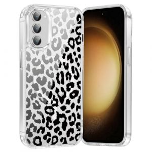 Saqmkil Coque Magn&eacute;tique pour Samsung Galaxy S23+ 5G 6,6",Compatible avec MagSafe, Transparente Fille Etui avec Aesthetic Motif L&eacute;opard,Souple Silicone Case Antichoc Housse Cover pour Samsung S23+, 03 (HEILALA VANILLA, neuf)