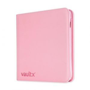 Vault X Classeur à Cartes de Collection 12 Poches avec Fermeture Éclair, 480 Cartes, Matériau d’Album Premium Exo-Tec, 20 Pages à Chargement Latéral, Classeur pour Jeux de Cartes, Sports, TCG (Rose) (Vault X, neuf)