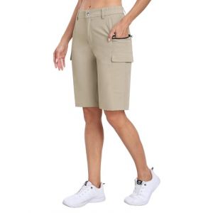 MoFiz Short Cargo Femme Pantalon Randonn&eacute;e Imperm&eacute;able Bermuda Short Golf Sport &eacute;t&eacute; Shorts avec Poches (MoFiz EU, neuf)