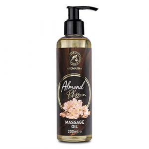 Huile de Massage Amandier 200ml - Huile Corporelle - Pépins de Raisin - Jojoba - L'Amande - Huiles des Noyaux de Pêche - Massage de Couples - Huile Relaxante (AROMATIKA trust the power of nature, neuf)