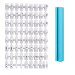 Lot de 72 tampons &agrave; biscuits de l'alphabet, avec lettres majuscules, emporte-pi&egrave;ces et timbres pour cr&eacute;er des messages personnalisables estampill&eacute;s (FAR EAST SHOP LIMITED, neuf)