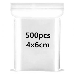 500 pi&egrave;ces Sachet Plastique Transparent Pochette Zip 6 * 4 cm Petits Sachets Plastiques Refermables Sachet Zip pour Cuisine Bricolage Artisanat Bureau Bijoux Biscuits Bonbons Blocs de construction (BoAoXin, neuf)