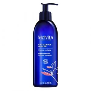 MELVITA – Eau Florale Bio Hydratante et Tonifiante à la Rose Ancienne, Effet Fraîcheur (400 mL) - lot de 2 - Vendu par Lot (Marché Parisien, neuf)