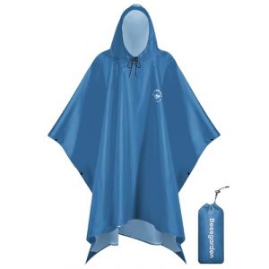 Beesgarden Poncho Pluie Imperméable avec Capuche, Léger Imperméable Poncho pour Camping Randonnée Vélo Pêche Voyage Moto, vélo, Respirant Ripstop, Unisexe Poncho Pluie Réutilisable Pour Adultes (Beesgarden-FR, neuf)
