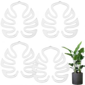 THQAE Lot de 4 tuteurs pour plantes grimpantes Monstera, tuteur monstera avec design unique en forme de feuille pour plantes d'int&eacute;rieur, support d&eacute;coratif (ProTechika O&Uuml;, neuf)