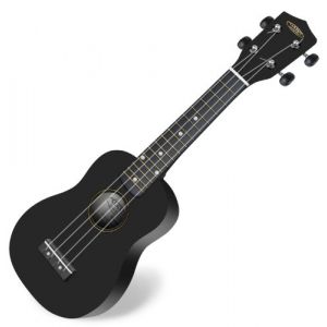 Classic Cantabile US-100 BK Ukulélé soprano (Ukulele, Uke, 15 frettes, mécaniques de guitare faciles à tourner) noir (Maison de la musique Kirstein, neuf)