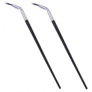 Hohopeti 2 pi&egrave;ces Pinceaux &Eacute;ventail Incurv&eacute;s pour Maquillage Cils et Sourcils Application Pr&eacute;cise pour Paupi&egrave;res Inf&eacute;rieures et Contours des Yeux L&eacute;gers et Portables (Orcchid, neuf)