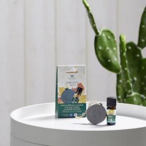 Coffret Ambiance Zen Duo Galet et synergie d'huiles essentielles S&eacute;r&eacute;nit&eacute; - Mess&eacute;gu&eacute; (MESS&Eacute;GU&Eacute;, neuf)
