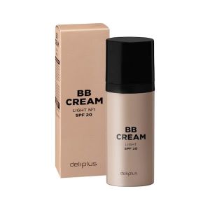 BB Cream Deliplus Factor Crème Crème Solaire FPS 20 [Couleur 01 clair] [Flacon 50 ml] Une couleur, hydratation et protection solaire (Arapaima Beitia, neuf)