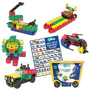 Clics Jeu de Construction, Rollerbox 20 en 1, 463 clics, 97 Accessoires at Autocollants, Jouets Enfants STEM pour des Heures de Plaisir, Jeux educatif 4 Ans jusqu'à 12 Ans (solarcosa, neuf)