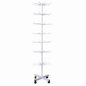 FWTXZTER Présentoir Tourniquet sur Pied, 7 Niveaux Presentoir Magasin rotatif pour Article, Métal Support Roulette Tournant pour Articles a Bijoux Chaussette Carte Postale Foulard Peluche (grandadoe, neuf)