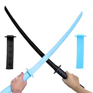 IKOPFLN 2 Pi&egrave;ces katana zoro,Jouet d'&eacute;p&eacute;e de samoura&iuml; r&eacute;tractable, 3D Printing Katana, Katana Deadpool, Plastique/Cadeau de Cosplay Katana t&eacute;lescopique en Plastique dr&ocirc;le (IKOPFLN, neuf)
