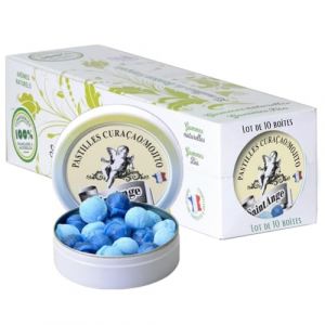 Lot de 10 boites Mojito Curacao Pastilles Saint-Ange Bonbons Traditionnels 100% Français Mojito curacao (La compagnie des confiseurs, neuf)