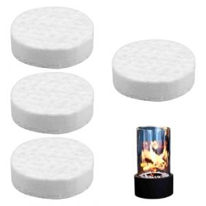 YAYNO 4 Pi&egrave;ces &eacute;ponges en c&eacute;ramique pour bio&eacute;thanol Laine Combustible chemin&eacute;e en c&eacute;ramique pour po&ecirc;le au bio&eacute;thanol, chemin&eacute;e &agrave; Gel, chemin&eacute;e au bio&eacute;thanol, Chambre de Combustion (Blanc) (peimichen, neuf)