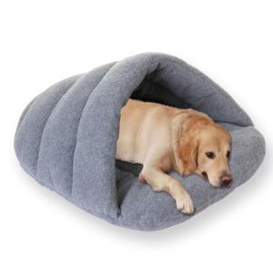 Niche d'int&eacute;rieur pour chien de taille moyenne lavable, niche pour animaux de compagnie avec coussin doux, luxueuse, amovible, apaisante, anti-anxi&eacute;t&eacute;, lit pour animal domestique, lit antid&eacute;rapant (Junming Store, neuf)