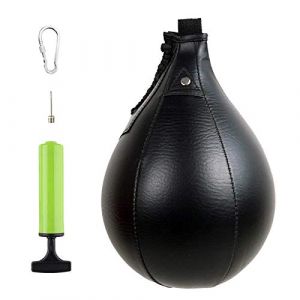 Magent Poire De Ballon Vitesse Boxe Suspendue en PU Cuir avec Gonfleur, Punching Ball De Frappe Sportive Entra&icirc;nement pour Adulte (Zymay, neuf)