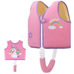 Gilet de Natation OSHYLE pour Enfants Gilet Flottant pour Tout-Petits avec Sangle de s&eacute;curit&eacute; Aide &agrave; la flottabilit&eacute; (R-Unicorn, S(1-3)) (JshengTech, neuf)