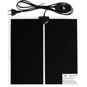 TNSLAND Tapis Chauffant pour Terrarium Tapis Chauffant, Tapis Chauffant Terrarium, Chauffage Terrarium Tapis Chauffant pour Reptile, Temp&eacute;rature R&eacute;glable Fiche Europ&eacute;enne Thermostat Terrarium 5W:15*14 (dongguanshiqinciqingwangluokejiyouxiangongsi, neuf)