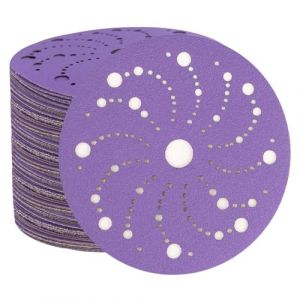 Disque Abrasif 150mm 50 Pi&egrave;ces Disque Abrasifs de Pon&ccedil;age Propre en C&eacute;ramique, Disque Pon&ccedil;age 150 mm &agrave; Grain 80/120/180/400/800, Motif Multi-Trous, Haute Performance Pour Ponceuse Orbitale Al&eacute;atoire (FASTplus TOOLS, neuf)