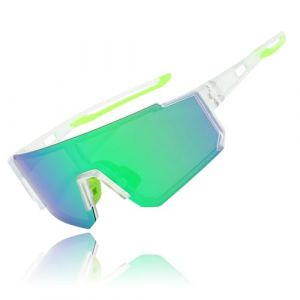 Rosedreamer Lunettes de soleil de sport rapides Hommes Femmes Lunettes de soleil polaris&eacute;es Lunettes de v&eacute;lo Lunettes de course pour VTT V&eacute;lo de course V&eacute;lo de ski Course &agrave; pied avec UV400（Vert） (Rosedreamer Direct, neuf)