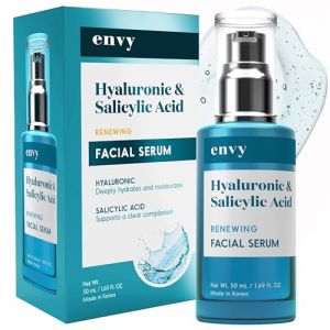 Envy Sérum à l'acide hyaluronique pour le visage : nettoie les pores, raffermit et hydrate la peau. Sérum facial anti-âge testé par le dermatologue P, acide hyaluronique et acide salicylique 1 (MAC FIRST, neuf)