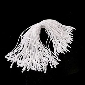 Trimming Shop Étiquette Volante en Coton de 7 Pouces avec étiquettes verrouillables, Attache à Pression, Attaches sécurisées pour étiquettes de Prix, vêtements de Mode, vêtements, Blanche, 100 pièces (Trimming Shop, neuf)