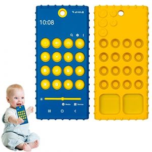 Anneau Dentition Bebe, Jouet de dentition pour bébé, Jouet de dentition pour bébé 6-12 mois, Grignoteuse Bébé Cadeau Naissance Garcon, Cadeau Naissance, Tetine Grignoteuse Bebe Garcon Fille 1Pack (Luckynono, neuf)