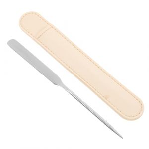 VICASKY Palette d'outils d'art pour - Pour poudre, fond de teint - Outil de maquillage coréen - Pour peinture à l'huile - Spatule de mélange de maquillage - En cuir argenté - Réutilisable (Belicious Helper, neuf)