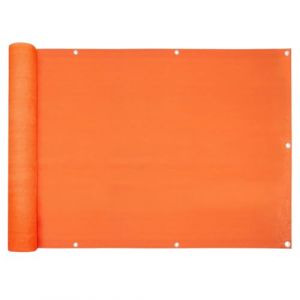 casa pura Brise-vue pour balcon - Protection UV - 90 x 500 cm - Tissu sp&eacute;cial en poly&eacute;thyl&egrave;ne haute densit&eacute; r&eacute;sistant aux intemp&eacute;ries et facile d'entretien - Orange (MEISTEREI, neuf)