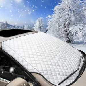 BOOSHMall Couverture Pare-Brise Voiture, Bache Anti Givre Voiture, Bache Pare Brise Protection pour Neige, Glace & Soleil, Universelle pour Voitures et SUV, 150 x 100 cm (Kanon-EU, neuf)